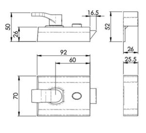 EUROSPEC RCN8260L/SC Rim Nightlatch 60mm Case Only SC (EACH)