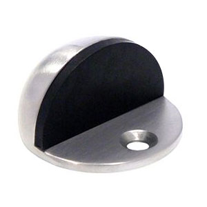Door Stop Floor Mount Oval Shield Stainess Steel (EACH)