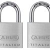ABUS 64/30T Titalium Padlock Steel Shackle 30mm (Twin Pk) (PK 2)