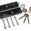 ASEC Garage Door Key Locking Bolts Black Pair (PAIR)