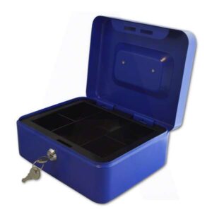 ASEC AS6101 Cash Box 200x92x160mm Blue (EACH)