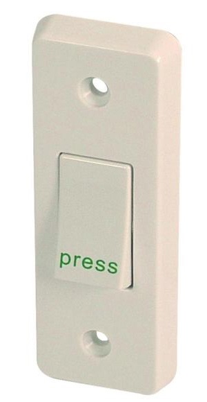 Press To Exit Switch Narrow White (EACH)