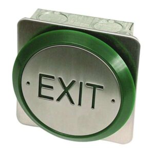 ASEC Exit Switch Large Round SS/Green & Pattress (EACH)