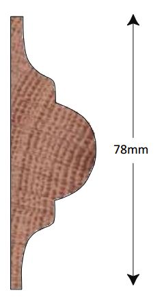 Dado 78x25mm (METRE)
