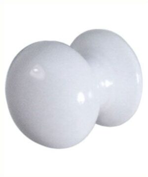BALMORAL Wardrobe Knob 40mm White Plain (EACH)