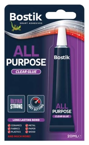 BOSTIK All Purpose Clear Adhesive 20ml (EACH)