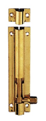 Barrel Bolt Straight 50x25mm Polished Brass (EACH)