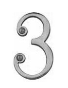 Numeral Face Fix 76mm No.3 Polished Chrome (EACH)