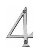 Numeral Face Fix 76mm No.4 Polished Chrome (EACH)