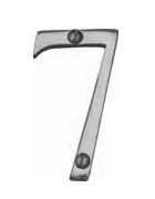 Numeral Face Fix 76mm No.7 Polished Chrome (EACH)