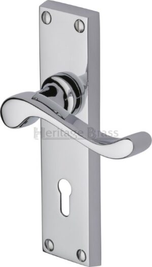 Bedford Lever Furn Lock 152x41mm Polished Chrome (SET)
