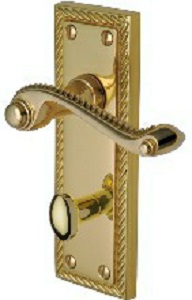 Georgian Lever B/Room Furn 152x52mm P/Brass (SET)
