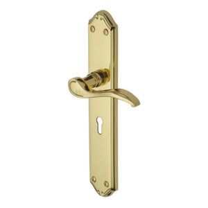 HERITAGE BRASS MM824-PB Verona Long Lever Furn Lock PB (SET)
