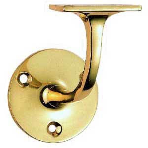 Handrail Bracket 76mm Polished Brass (EACH)