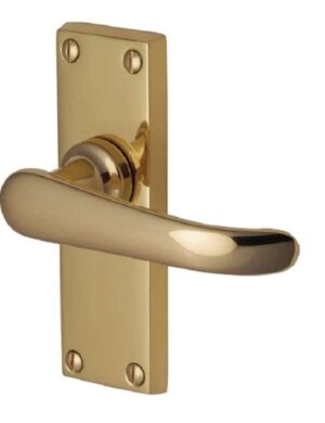 Windsor Lever Latch Furniture 119x40mm P/brass (SET)