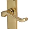 Bedford Lever Latch Furn 119x40mm Polished Brass (SET)