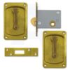 WILLENHALL LOCKS Sliding Hook Latch Locking Snib 64mm Brass (EACH)