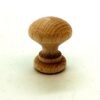 Knob 20mm Dia Plain Beech (EACH)