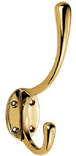 Hat & Coat Hook 127mm Victorian Polished Brass (EACH)