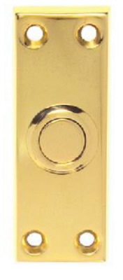 Bell Push Oblong Victorian Polished Brass (EACH)