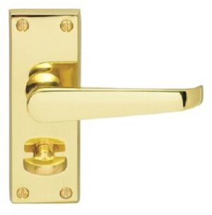 Victorian Privacy Latch Lever Polished Brass (SET)