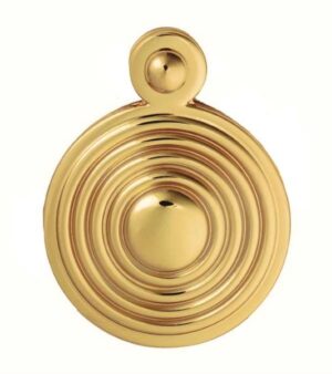 Escutcheon Key Queen Anne Covered Polished Brass (PAIR)
