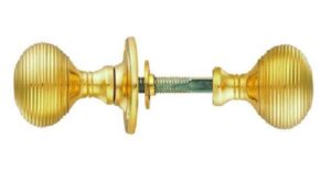 Queen Anne Rim Knob Set Polished Brass (SET)