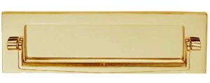 CARLISLE BRASS Letter Plate 10x3 With Knocker Polished Brass (EACH)