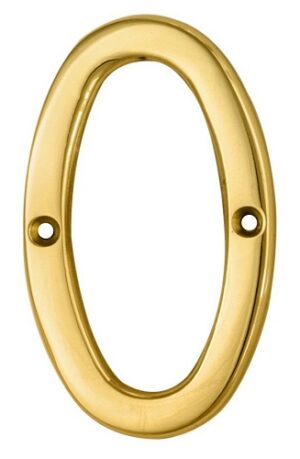 CARLISLE BRASS N0PVD Numeral 76mm No.0 Stainless Brass PVD (EACH)