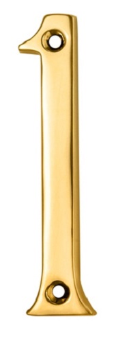 CARLISLE BRASS N1PVD Numeral 76mm No.1 Stainless Brass PVD (EACH)