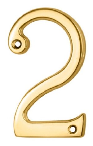 CARLISLE BRASS N2PVD Numeral 76mm No.2 Stainless Brass PVD (EACH)