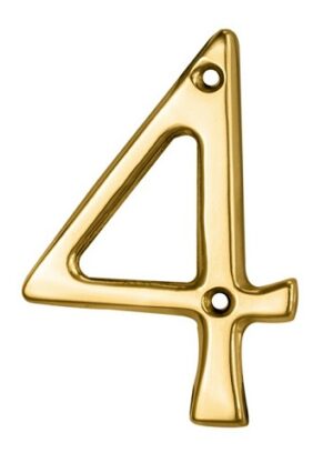 CARLISLE BRASS N4PVD Numeral 76mm No.4 Stainless Brass PVD (EACH)