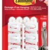 COMMAND White Mini Hooks 6 Hooks 8 Strips (PK 6)