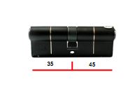 Euro Double Cylinder 35/45mm Black (EACH)