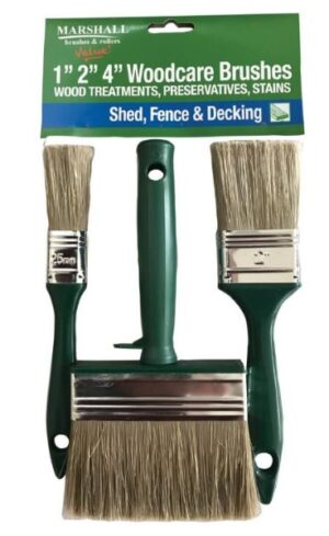 MARSHALL Woodcare Bristle Blend Brush Set 25/50/100mm (SET 3)