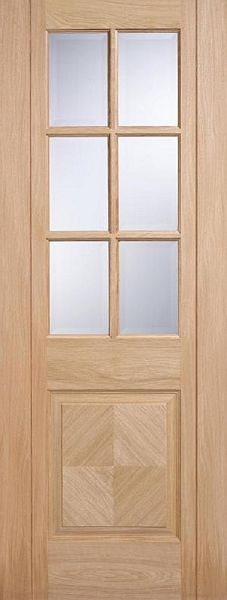 Barcelona Half Glazed Door 78x30 Oak (EACH)