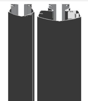 ELLEN FP5090-198ANT Door Finger Protector 1.98m PVC Anthracite Grey (SET)