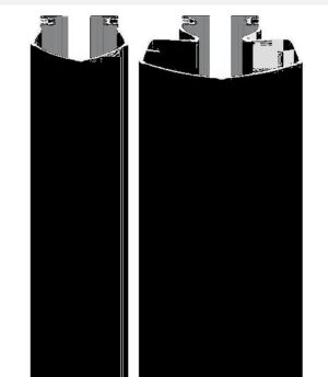 ELLEN FP5090-198BLK Door Finger Protector 1.98m PVC Black (SET)