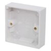 Surface Pattress Box Single 32mm White (EACH)