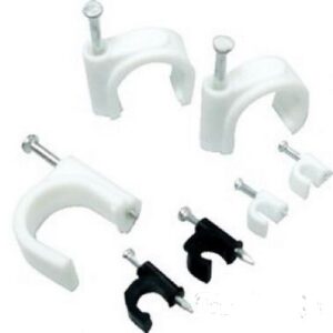 Round Cable Clips Flex 1.5mm White (EACH)