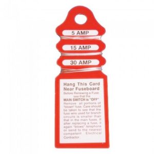 Fuse Wire Card 5/15/30A (EACH)