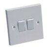 Light Switch 2-gang 2-way White (EACH)