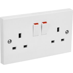 Switched Socket Double 13A White (EACH)