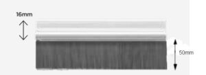 EXITEX Brush Excluder 50mm Brush 2134mm (84) Alum (EACH)