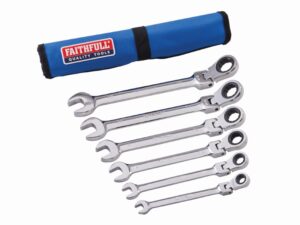 FAITHFULL Ratchet Combination Spanner Set 6pc (SET)