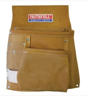 FAITHFULL STNP2 Nail Pouch 2 Pocket Leather (EACH)
