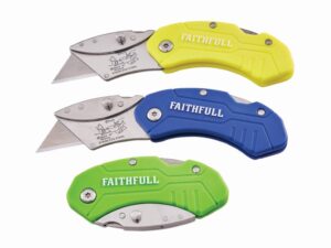 FAITHFULL Hi-Vis Folding Utility Knife (EACH)