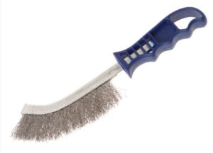 FAITHFULL FAIWBHANDSS Wire Scratch Brush S/Steel Blue Handle (EACH)
