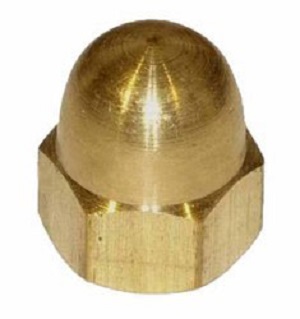 Dome Nut Hex M4 Brass (EACH)