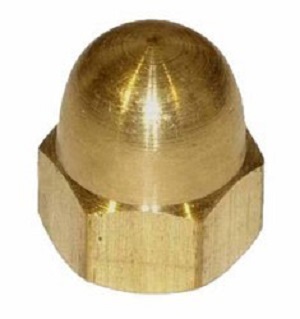 Dome Nut Hex M8 Brass (EACH)